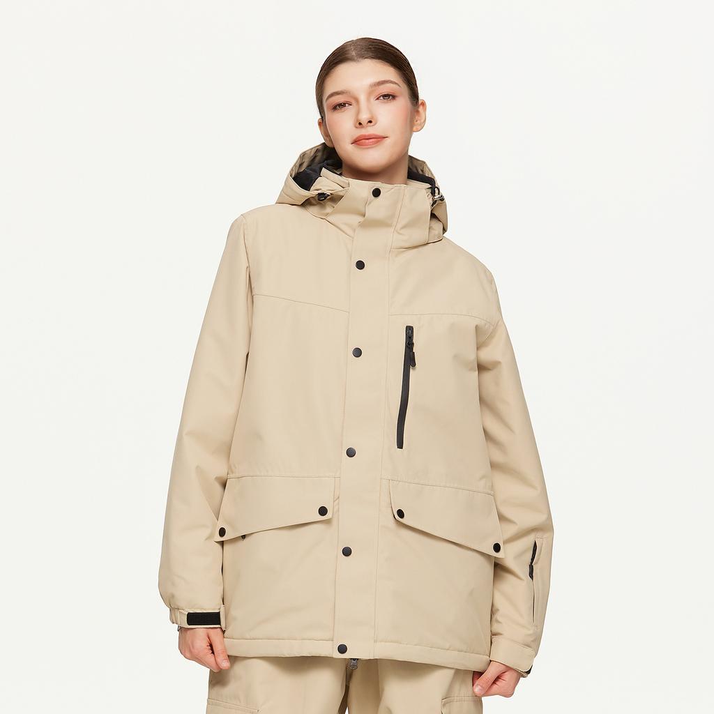 Kapuzen-Skijacken für Herren und Damen Outdoor Winter Warm Snowboardjacke Wasserdicht Winddicht Skijacke Unisex Atmungsaktiv Isoliert Schneemantel