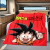1PC Son Goku Print Flannel Blanket, High quality All Seasons, Home Decor, Warmth and Comfort, Perfect for Christmas Gifts