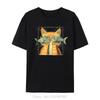 Cat With Fisheyes Kitten Funny Cat Parody Cat Lover Black Graphic T-shirt Funny Cotton O-neck Tshirt Men Oversized T Shirt