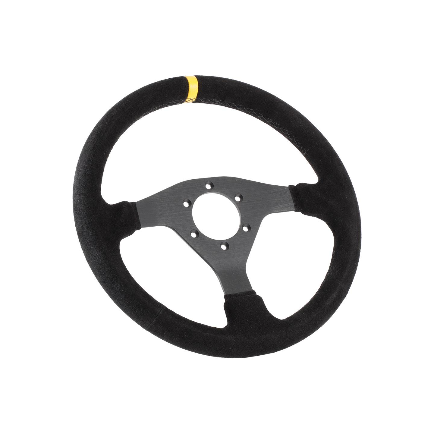 RUNSCO 320mm Flat Suede Steering Wheel