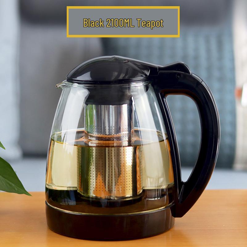 Large Heat-Resistant Glass Teapot with Filter for Flower Tea