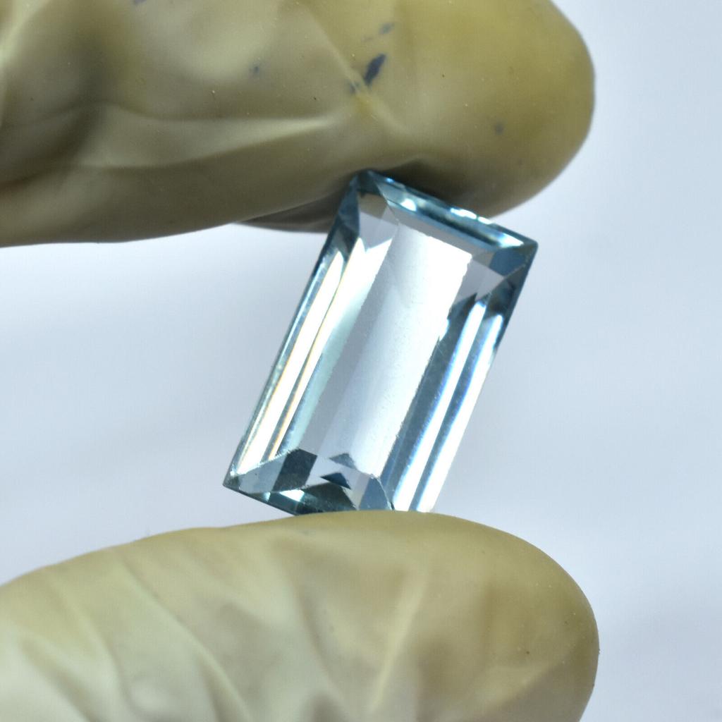 14.00 Ct Natural Light Blue Sapphire Baguette Shape Loose Gemstone