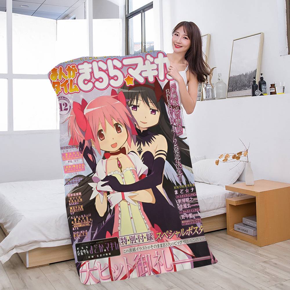 Puella Magi Madoka Magica Big Microfiber Beach Towels Quick Dry Towel Sand Beach Towels Pool Towel for Travel Swim Pool Yoga