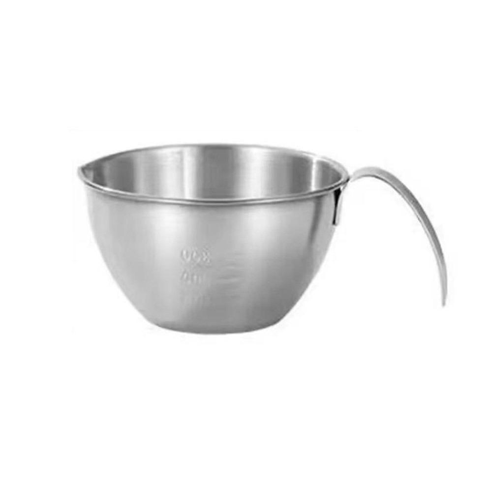 

Миска для смешивания яичной жидкости из нержавеющей стали, многофункциональный противень для приготовления пищи, мерный стакан, кухонные принадлежности without Egg Beater