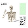 Talos Halloween Glow-in-the-Dark Window Cling, Spooky Ghost Skeleton Glass Sticker, Waterproof Static Decal for Holiday Party