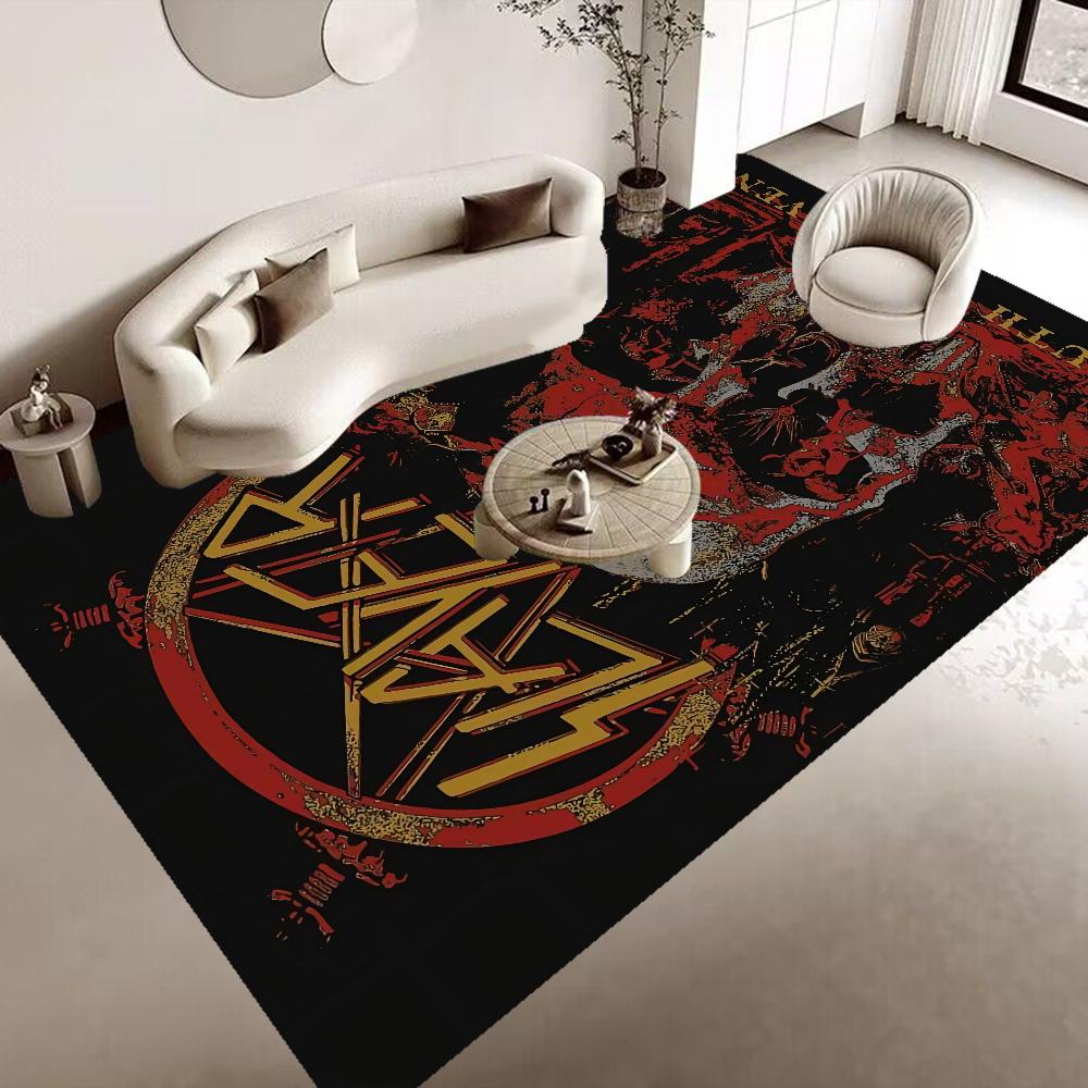 Slayer Zespół Heavy Metal Muzyka Dywanik Podłogowy Antypoślizgowy Wchłaniający Wodę Długi Pasek Poduszka Mata do Sypialni Dywanik Powitalny