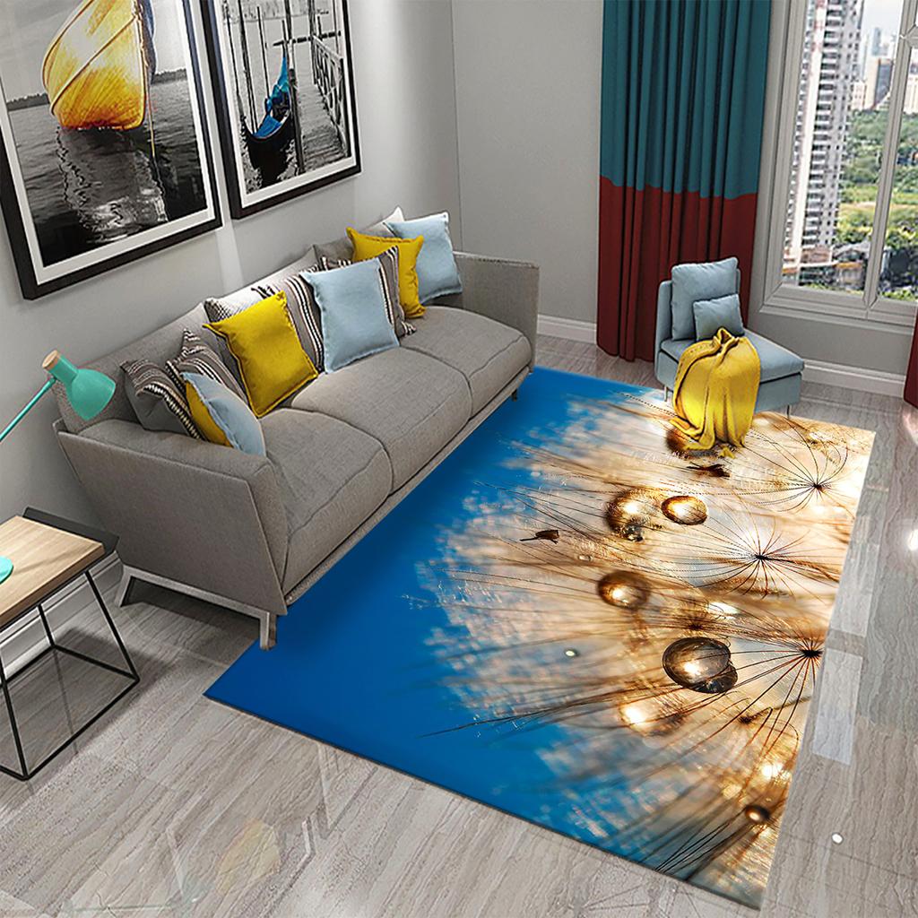 Bathroom Bedroom Living Room Rug Kitchen Home Entrance Floor Decoration Dandelion Pattern Rug Door Mat Anti-Slip