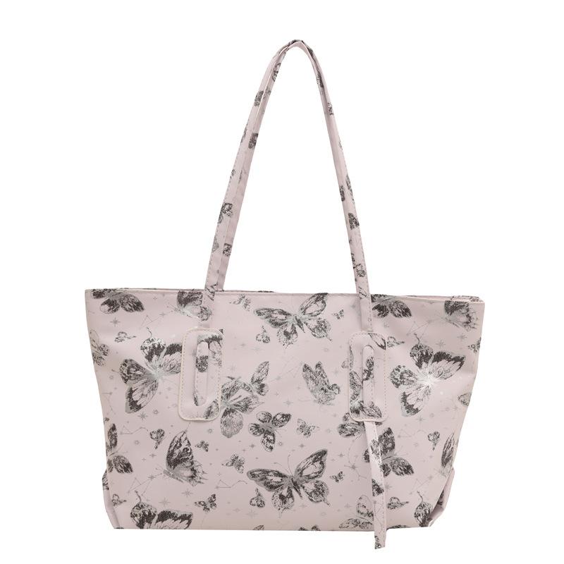 Large Capacity Butterfly Tote Bag for Women's Spring New Fashionable Shoulder Bag Fashionable Simple Commuter Cross Bag