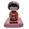 Solar-Powered Dancing Japanese Geisha Doll - Kimono Car Ornament