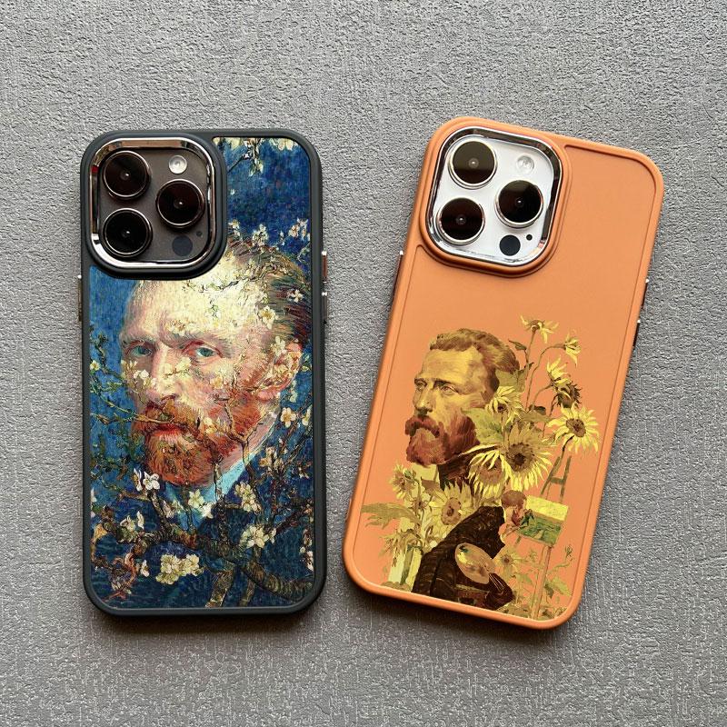 Creative Oil Painting Silicone Phone Case For Iphone 16 15 14 Pro Max 13 12 11 Pro Max XS XS XR 7 8 Plus SE2 Shockproof Cover