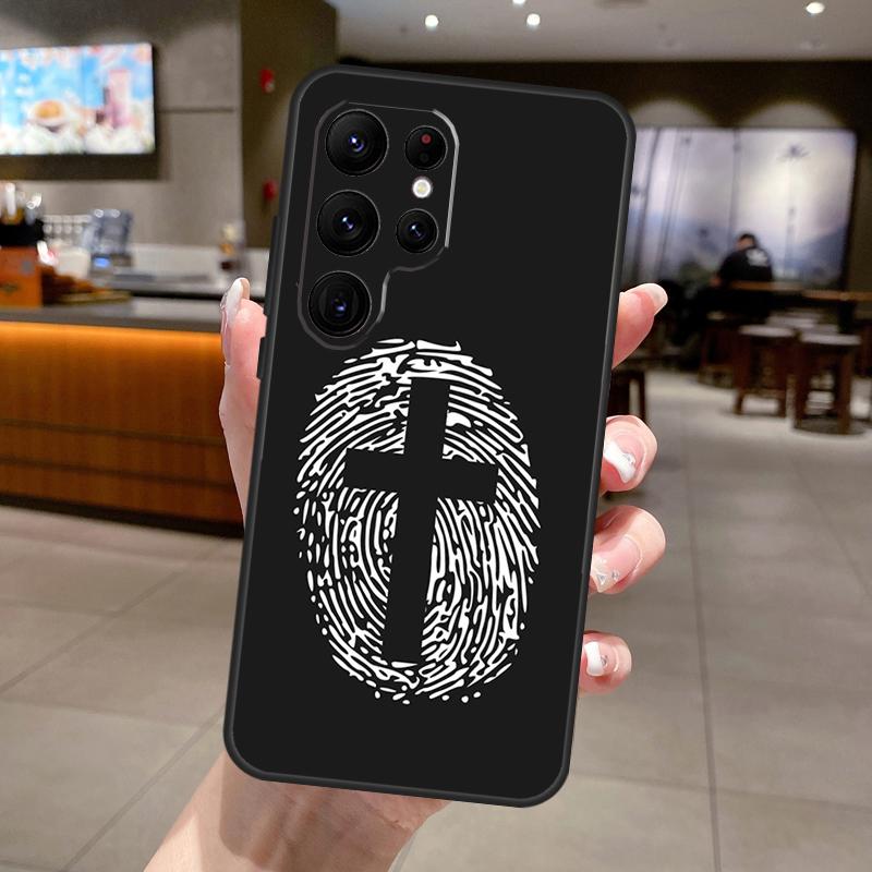 Jesus Christus Kreuz Handyhülle Für Samsung Galaxy S25 S24 S22 S21 Ultra S23 FE S9 S10 S20 Plus S24 FE Weiche Hülle