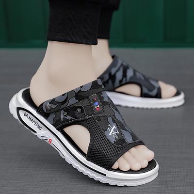 Men Casual Summer Sandals Slippers Leather Platform Outdoor Beach Male Shoes Non-Slip Indoor Luxury Sports Flat
