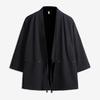 Men Chinese Style Retro Japanese Loose Open Front Cardigan Jacket Summer Outerwear