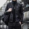 2026 Spring Men's Slim Fit Motorcycle Leather Jacket - Korean Style Trendy PU Coat