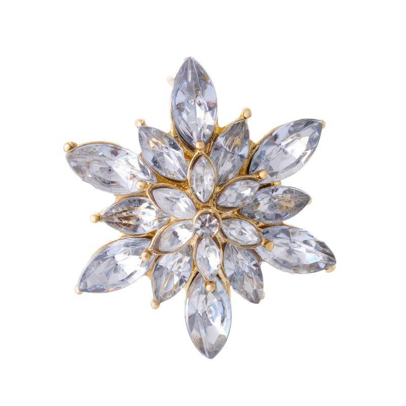 

Изысканные серьги-снежинки с цветком из цельного кристалла с иглами из серебра 925 пробы для женщин