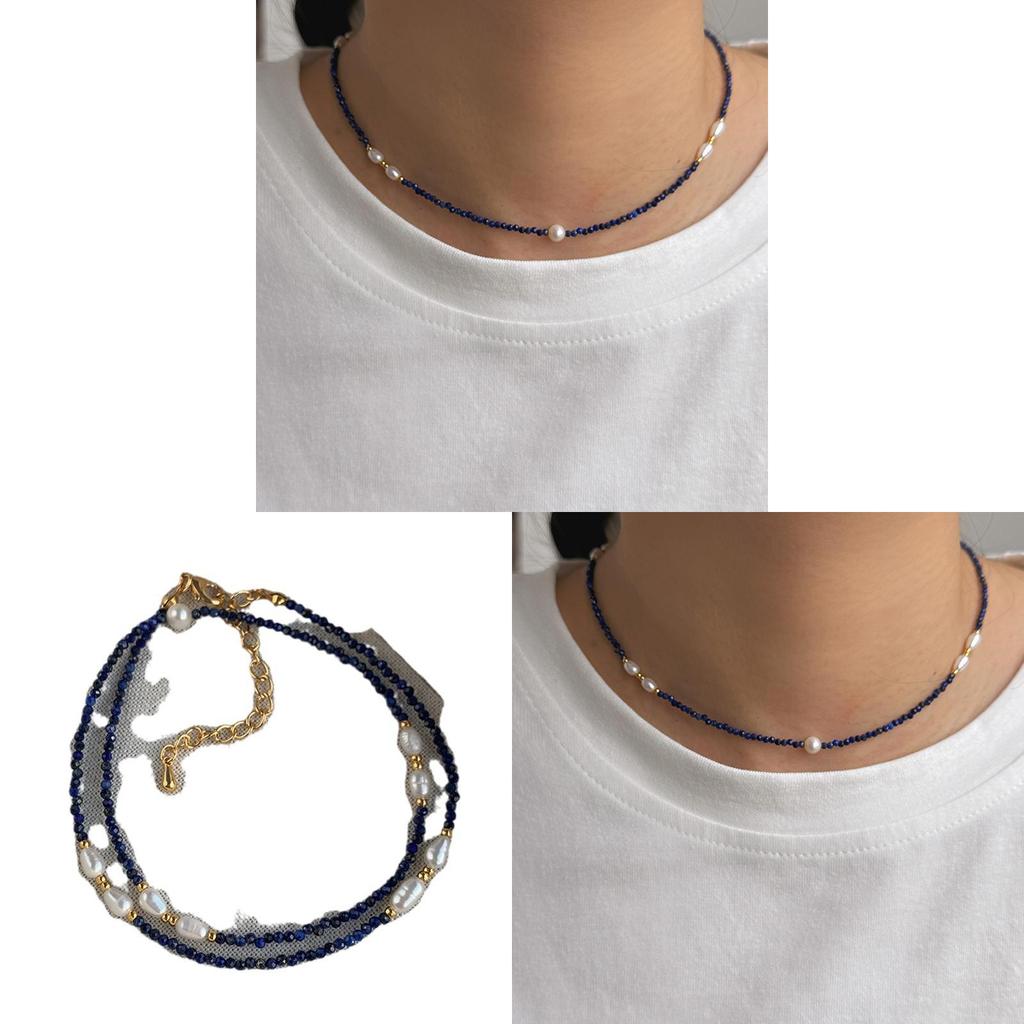 Ny Stil Geometriskt Pärlhalsband För Kvinnor Med Vintage Design Och Elegant Lås Halsbandskedja