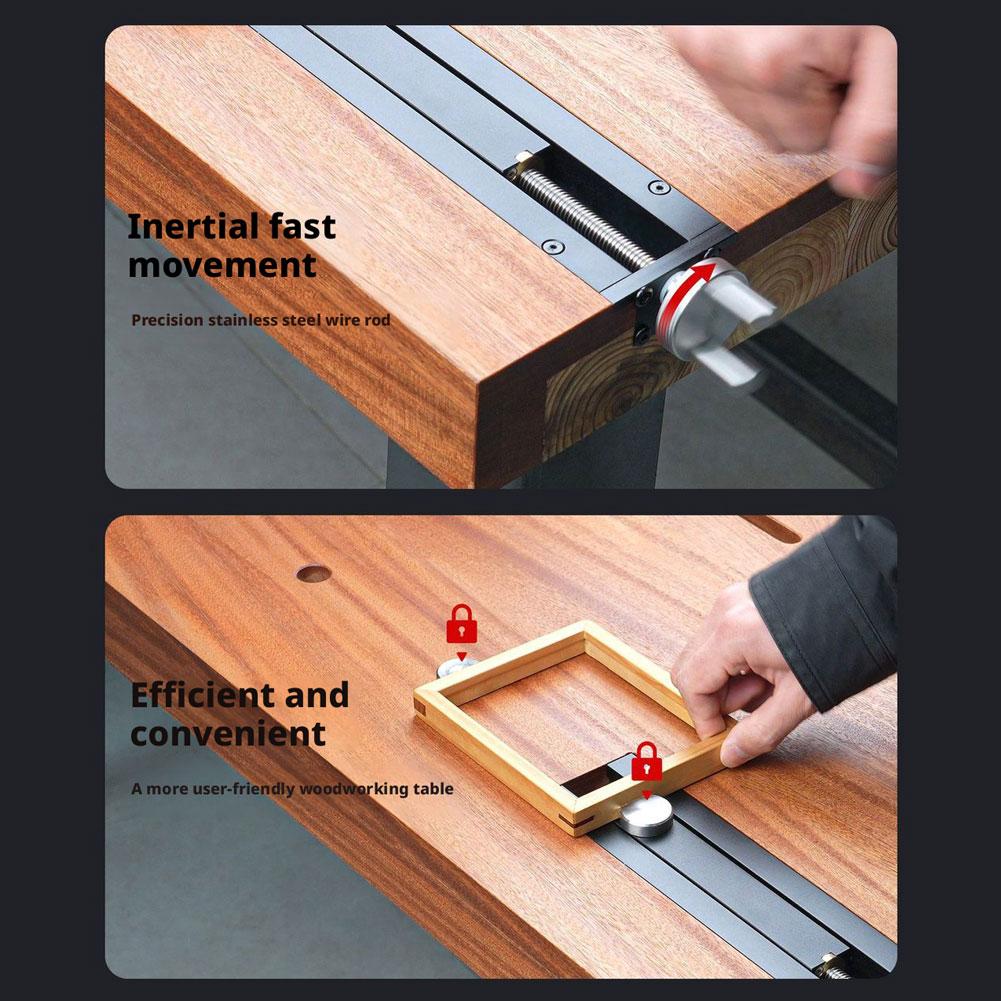 Precision Aluminium Alloy Woodworking Table Tail Clamps Quick Fixing vice with 20mm Hole Woodworking Benches Fixture Vise Clamp