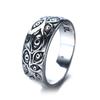 Vintage Retro Female Rock Punk Men Carved Eyes Ring Finger Ring Silver Color Multi Size