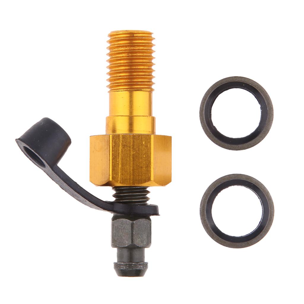 Motorcycle Brake Caliper Banjo Bolt Bleed Screw M10 X 1.25 Aluminum Nipple for Universal Master Cylinder Repair