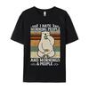 Odio i mattinieri e le mattine e le persone Caffè Orso T-shirt Casual Divertenti Casual Unisex T-shirt Regalo T-shirt