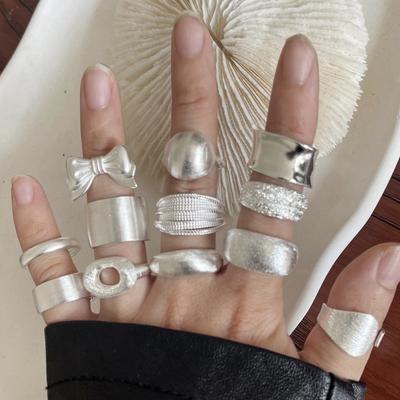 BF CLUB – bague en argent Sterling 925 pour femmes, bijoux en forme de cœur, doigt ouvert, anneaux brillants faits à la main, anti-allergie, cadeau d'anniversaire