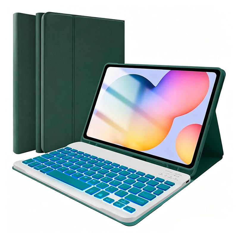 Samsung Tab A8 10.5” Tablet Case with Seven-Color Backlit Bluetooth Keyboard
