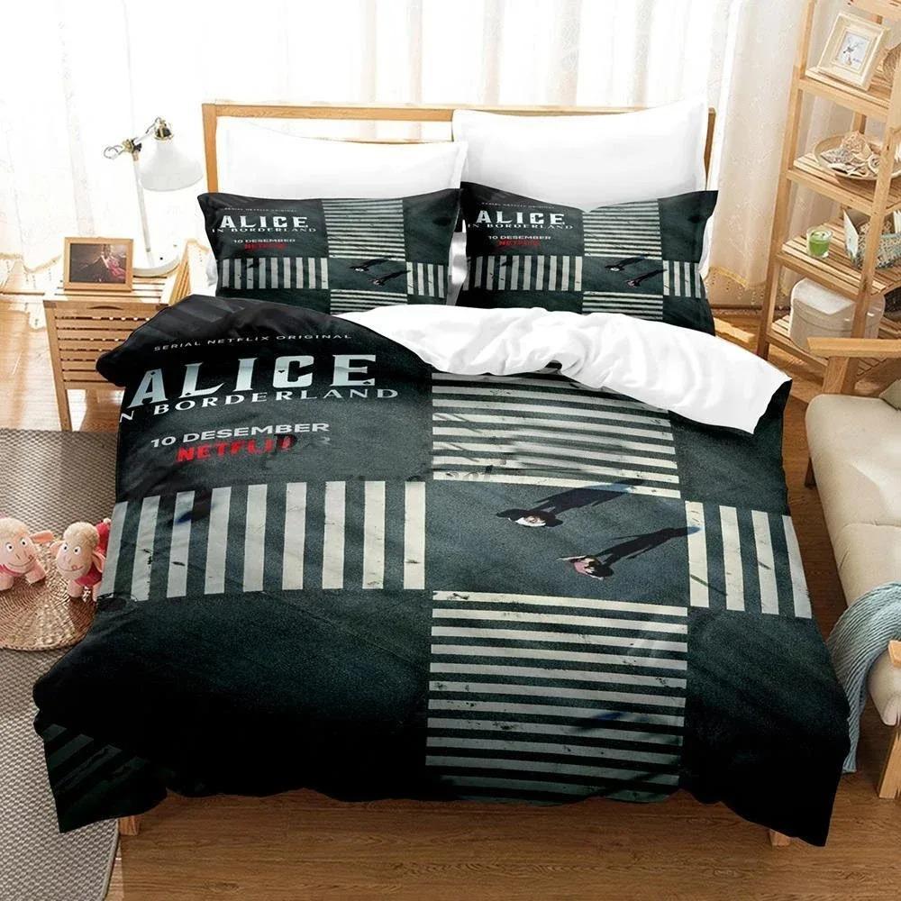 Comforter 3D Alice In Borderland Season 2 Bedding Set For Boys Bedroom Single Double Full Queen King Size