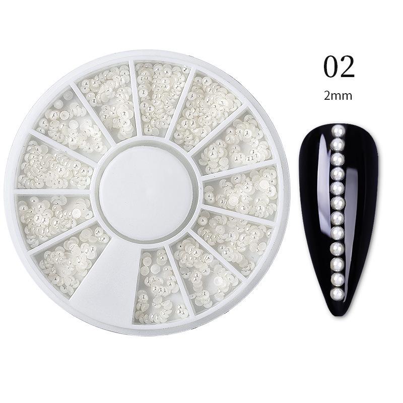 

12 цветов 1,5/2/2,5/3 мм круглые стразы для дизайна ногтей «сделай сам» акриловый УФ-гель для дизайна ногтей жемчужные украшения