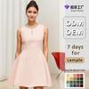 European and American Cross-border Dresses Customized Dresses Party Daughter Style, Sleeveless Neckline Inlaid with Rhinestone Vest Dresses