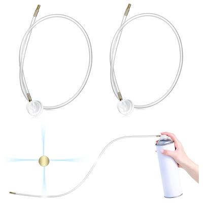 2PCS Manguera de Extensión con Boquilla de 360 Grados Fluid Film Apta para Latas de Aerosol Spray ++