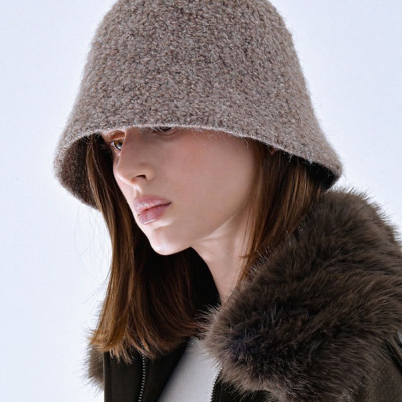 MooiHead Brim Buckle Wool Bucket Hat_4 Colors