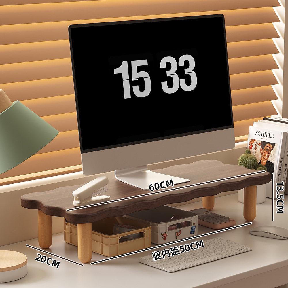 Desktop Monitor Stand with Keyboard Storage