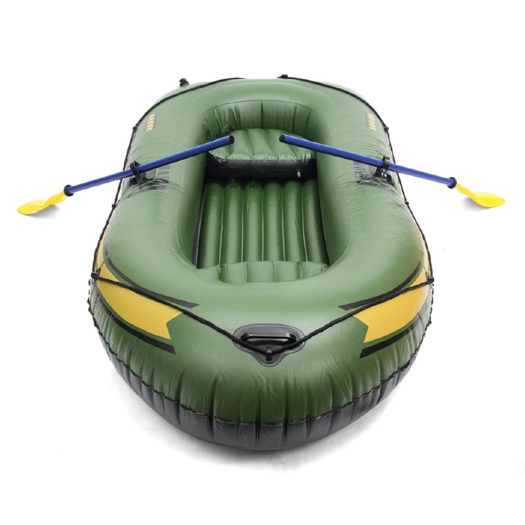 Nueva Lancha Inflable de Remo para 3 Personas con Capacidad de Carga, Duradera, de Goma PVC, Set de Bote de Pesca con Remos, Bomba y Otros Accesorios, 249x127cm