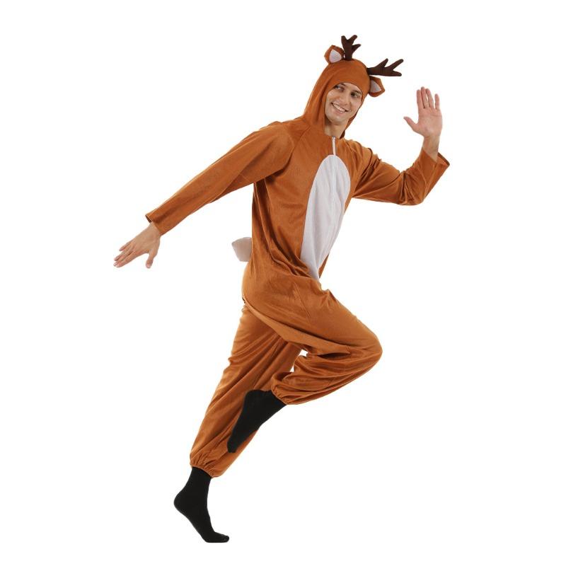 New Christmas elk one-piece suit couple funny party stage props bar mall reindeer suit
