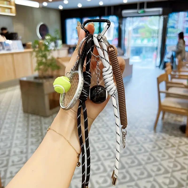 Tassenhanger Creatief Handgeweven Touw Tennis Uniek Weef Touw Biljart Auto Accessoires Tas Hanger