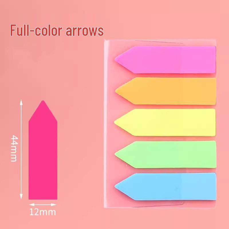 Transparent Colored Marker Stickers for Office Use - Small Strips for Page Indexing and Key Points