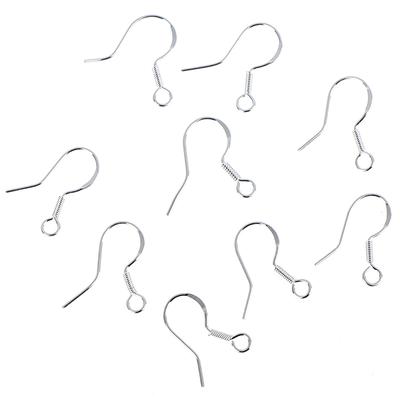 50Pcs 925 Sterling Silver Diy Earring Hooks Ball Jewelry Accessory Ear Wire
