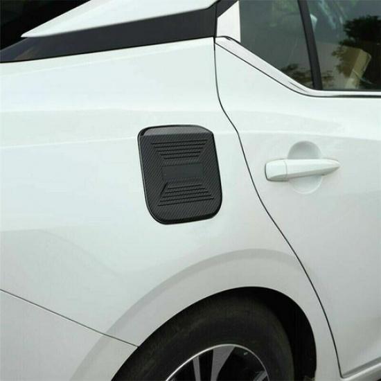 For Nissan Sentra Sylphy 2020 2021 Carbon Fiber Car Fuel Gas Tank Cap Cover Trim