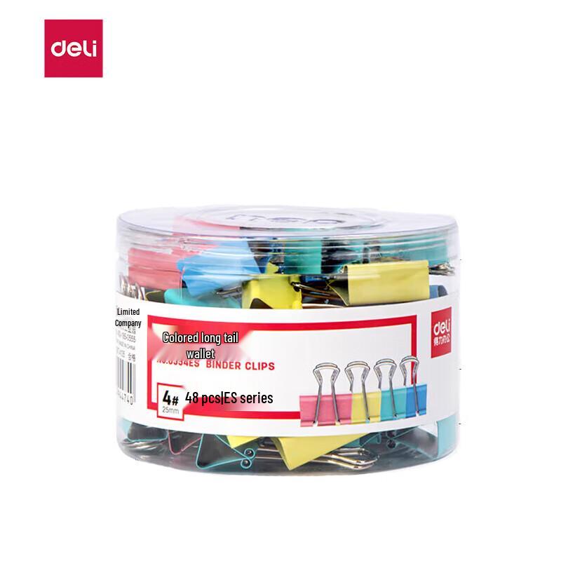 Deli 8554ES 25mm Assorted Color Binder Clips