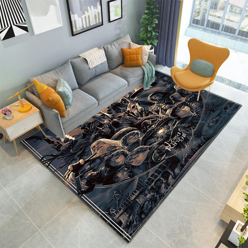 1PC Lord of the Rings Print Rug - home decoration Carpet For Living Room Bedroom Flooring Computer Chair Area Rug