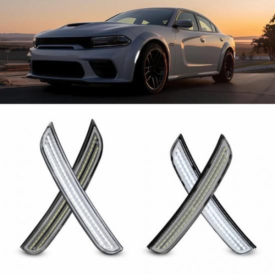 

Clear Rear Front Left Right LED Side Marker Light Fit 2015- Dodge Challenger