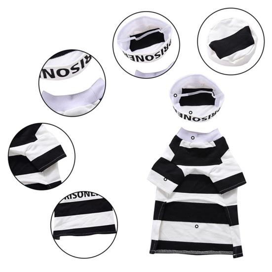 Yousheng Dog Costume Pet Dress Up Prisoner Samurai Godfather Apparel Halloween Cosplay Party Outfit for Small Medium Dogs