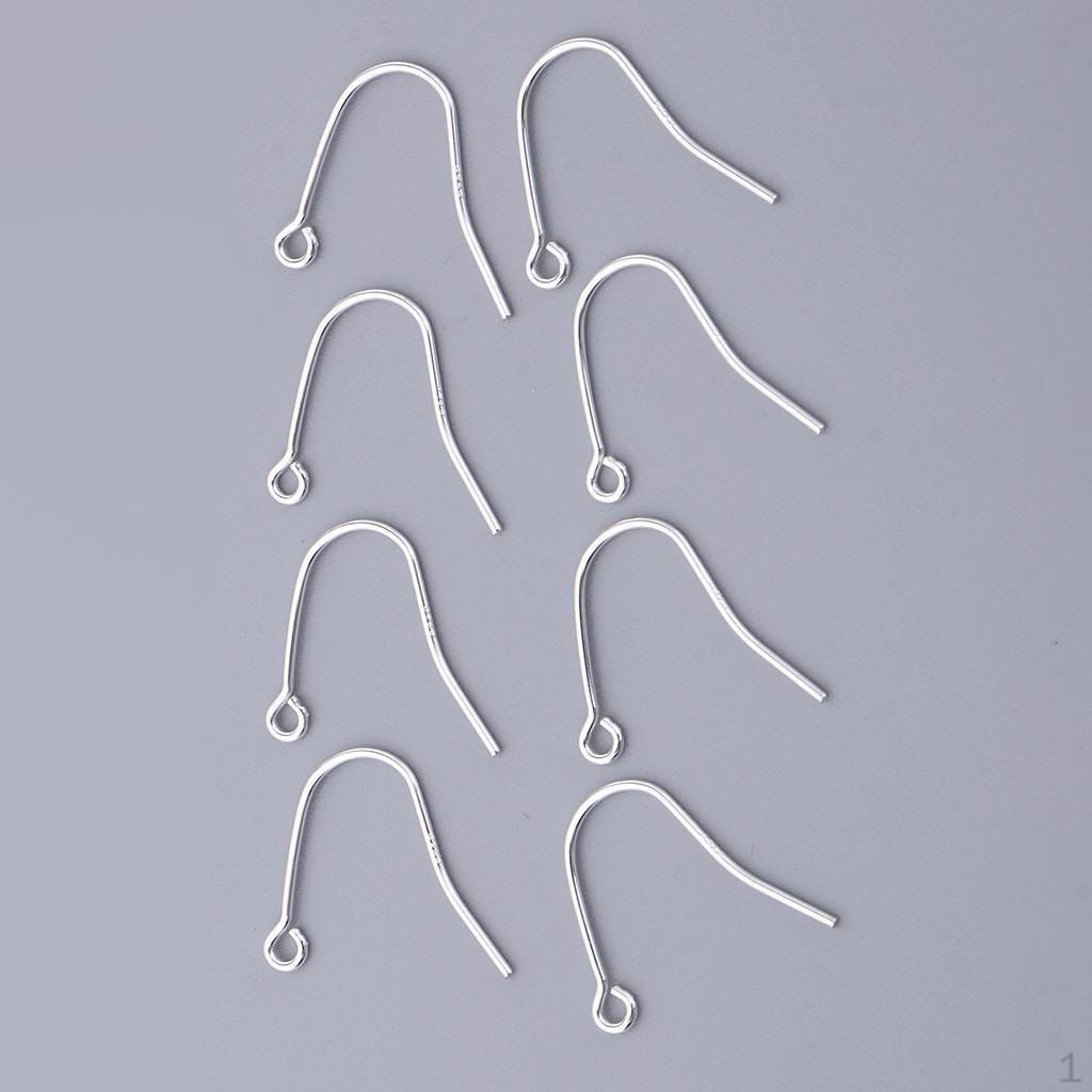 

Стерлингового серебра 925 пробы, крючки для ушей, проволока, фурнитура для сережек, женские украшения своими руками - серебро, 10 шт.