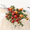 Hengrui Simulation Persimmon, Pomegranate, and Lemon Branches with Leaves for New Year Home Decoration