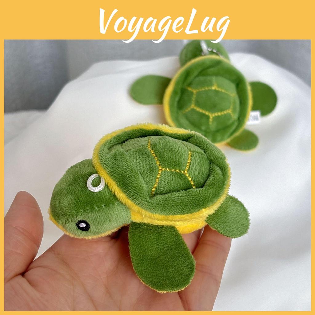 Turtle Plush Adorable Keychain Cute Stuffed Animal Charm Green Soft And Fluffy