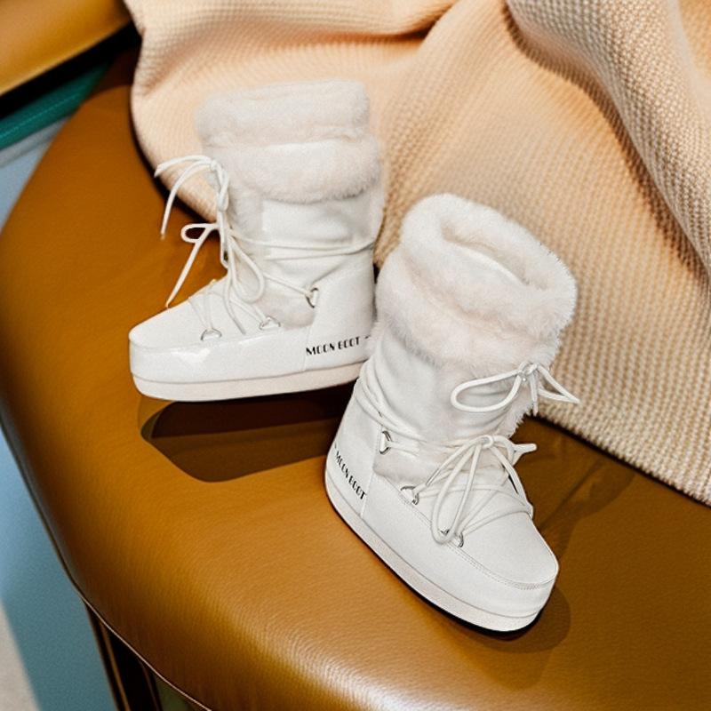 Super Fire Thick-soled Inner Height-increasing Snow Boots for Women's 2025 Winter Thickened Warm and Non-slip Large Northeast Waterproof Cotton Boots