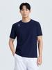 CHALLENGER Men'S Jacquard Logo Color Block Round Short Sleeve T-Shirt Navy