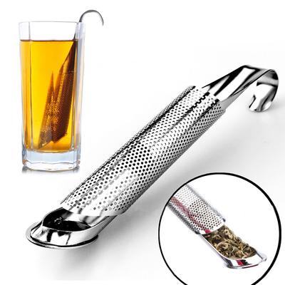 Tea Strainer Stainless Steel Home Tea Infuser Pipe Design Touch Feel Good Holder Tool Spoon Filter