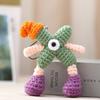 Handmade Crochet Alphabet Keychain, Letter R-Z Knitted Doll Bag Charm,Cute 3D Knitted Letter Pendant, R-Z Alphabet Crochet Keychain