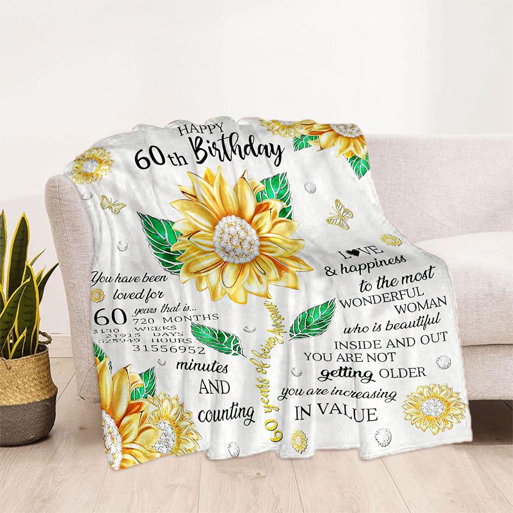 Happy 50th Birthday Celebration flannel,Lightweight,Flannel Blanket,Comfortable Blanket, Sofa Blanket, Gift blankets,Holiday Gift Blanket Blankets